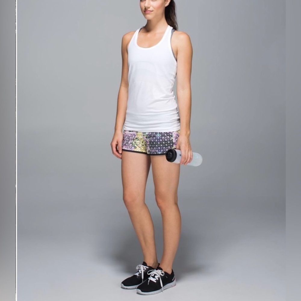 Rare Lululemon Speed Short 2.5” Paradise Grid Very Green Multi 2014  Size 10 - Picture 3 of 9